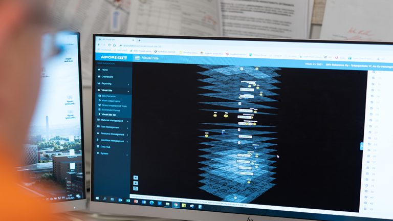 SRV tehostaa korkealla rakentamisen työturvallisuutta paikkatietodatan avulla 1 Aiforsite indoor positioning system